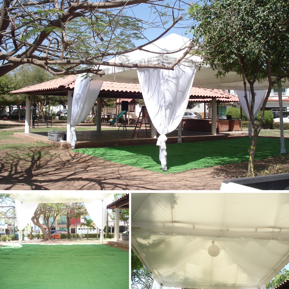 Carpas 6 x 6 con extenciones y alfombra