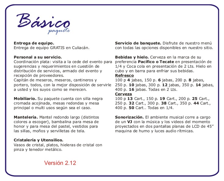 Paquete básico